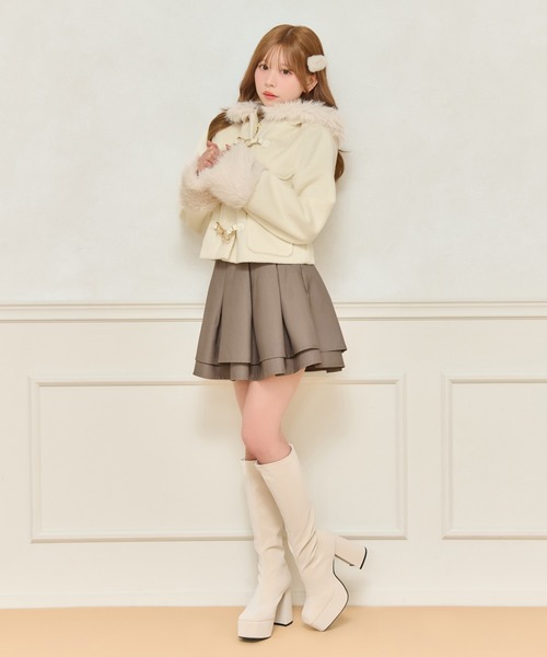 apres jour（アプレジュール）の「ショートダッフルコート（ダッフルコート・レディース・アイボリー/ブラック/ブラック系その他・フリー/X-LARGE）」の9枚目の写真