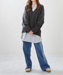 ARCHIVER（アーカイバ）の「【RS】【畦編み深Vネックニット】（ニット/セーター・メンズ）」