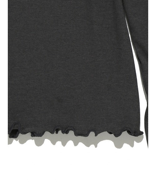 Henon.(ヘノン)の「レースVネックカットトップス(Tシャツ/カットソー・レディース・チャコールグレー/ブラック/オフホワイト/ブラウン/マルチ・F)」の8枚目の写真