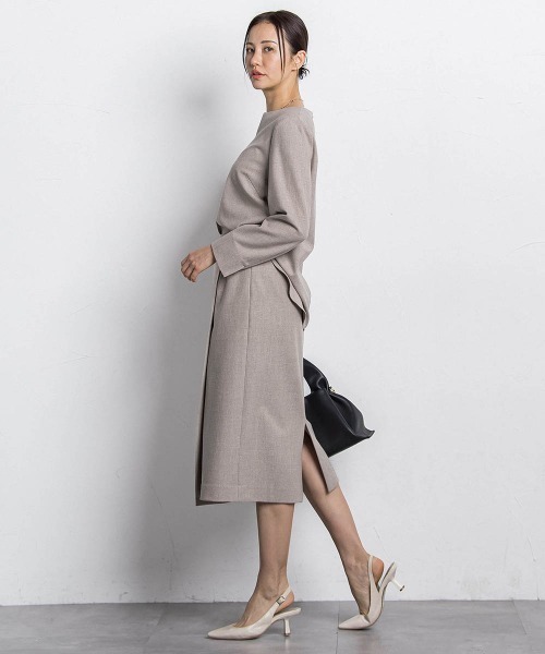 LAUTREAMONT(ロートレアモン)の「両面起毛キーネックブラウス(シャツ/ブラウス・レディース・ブラウン系その他/ブラック/ベージュ/オフホワイト/ブラウン/ダークグレー・9号)」の21枚目の写真