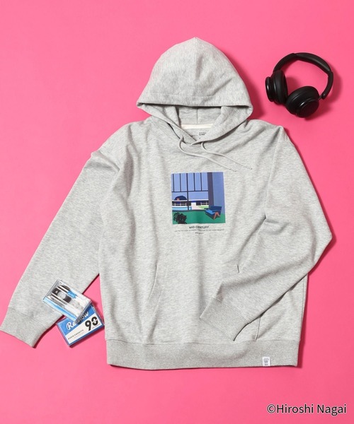 GLOBAL WORK（グローバルワーク）の「永井博コラボ/スウェットパーカー/602835（Tシャツ/カットソー・メンズ・その他1/その他2/ブラック/グレー系その他6・SMALL/LARGE/MEDIUM）」の7枚目の写真