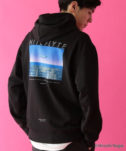 GLOBAL WORK（グローバルワーク）の「永井博コラボ/スウェットパーカー/602835（Tシャツ/カットソー・メンズ・その他1/その他2/ブラック/グレー系その他6・SMALL/LARGE/MEDIUM）」の14枚目の写真