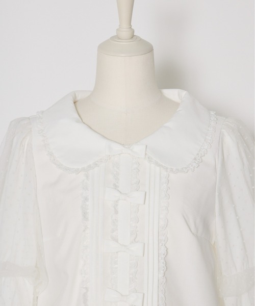 mellfy memory（メルフィーメモリー）の「Whip sleeve Ribbon Blouse 