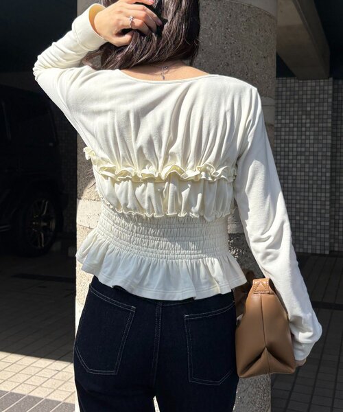 体感＋4℃】ベアシャーリング裏起毛トップス（Tシャツ/カットソー