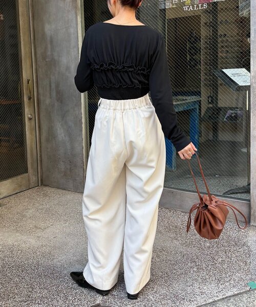 CAPRICIEUX LE'MAGE（カプリシューレマージュ）の「【体感＋4℃】ベアシャーリング裏起毛トップス（Tシャツ/カットソー・レディース・ブラック/アイボリー/グレー・FREE）」の20枚目の写真