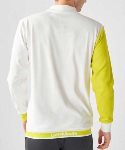 Loudmouth（ラウドマウス）の「【Loudmouth/ラウドマウス】両面起毛モックネックシャツ　ストレッチシャツ　ゴルフ（シャツ/ブラウス・メンズ・オフホワイト/ブラック・LARGE/X-LARGE/XX-LARGE/MEDIUM）」の4枚目の写真