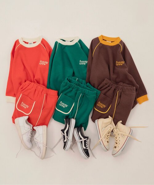 BREEZE（ブリーズ）の「【WEB限定/あったか】裏起毛パイルパンツ(セットアップ可)（スウェットパンツ・キッズ・ブラウン/グリーン/レッド・80/90/100/110/120/130/140）」の15枚目の写真