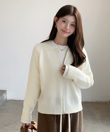 ショートダブルジップカーディガン