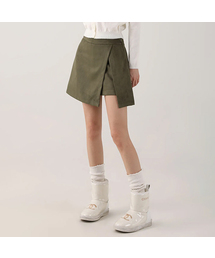 Suede Chic Slit Mini Skirt KHAKI
