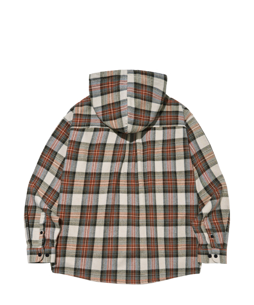 F.ILLUMINATE(フィルミネイト)の「クロスチェックフードシャツ-オレンジ(シャツ/ブラウス・レディース・その他・LARGE/SMALL/MEDIUM)」の11枚目の写真