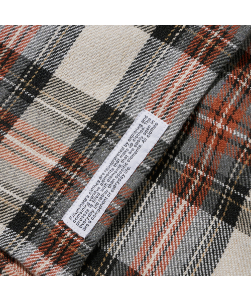 F.ILLUMINATE(フィルミネイト)の「クロスチェックフードシャツ-オレンジ(シャツ/ブラウス・レディース・その他・LARGE/SMALL/MEDIUM)」の3枚目の写真