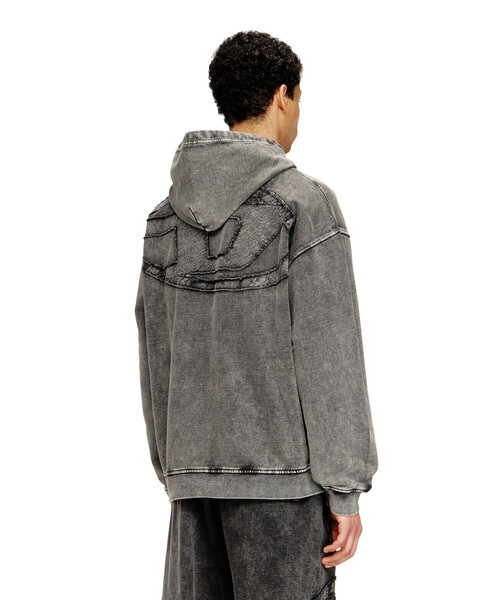 DIESEL(ディーゼル)の「メンズ プルオーバーパーカー S-BOXT-HOOD-DEN(パーカー・メンズ・ブラック・LARGE/SMALL/MEDIUM/X-SMALL/X-LARGE)」の7枚目の写真