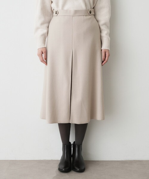 Dessin（デッサン）の「メルトンジャージボックスタックスカート（スカート・レディース・ナチュラル/ホワイト系/ブラック・00/01/02/03）」の16枚目の写真