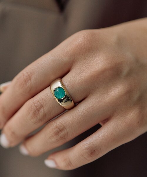 ear PAPILLONNER(イアパピヨネ)の「プチカラーカボションリング(リング・レディース・ゴールド/シルバー・13)」の10枚目の写真