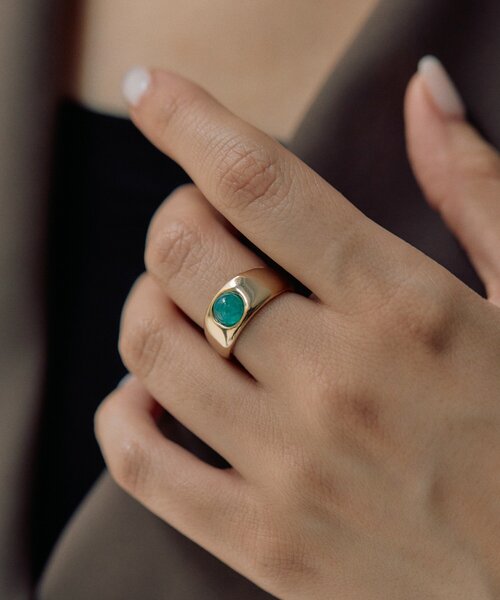 ear PAPILLONNER(イアパピヨネ)の「プチカラーカボションリング(リング・レディース・ゴールド/シルバー・13)」の11枚目の写真