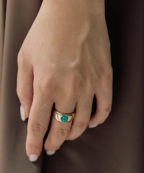 ear PAPILLONNER(イアパピヨネ)の「プチカラーカボションリング(リング・レディース・ゴールド/シルバー・13)」の13枚目の写真