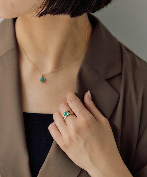 ear PAPILLONNER(イアパピヨネ)の「プチカラーカボションリング(リング・レディース・ゴールド/シルバー・13)」の15枚目の写真