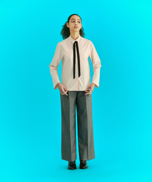 ERER(エルエル)の「Ribbon Detail Shirt Pink(シャツ/ブラウス・レディース・PINK・1/2)」の5枚目の写真