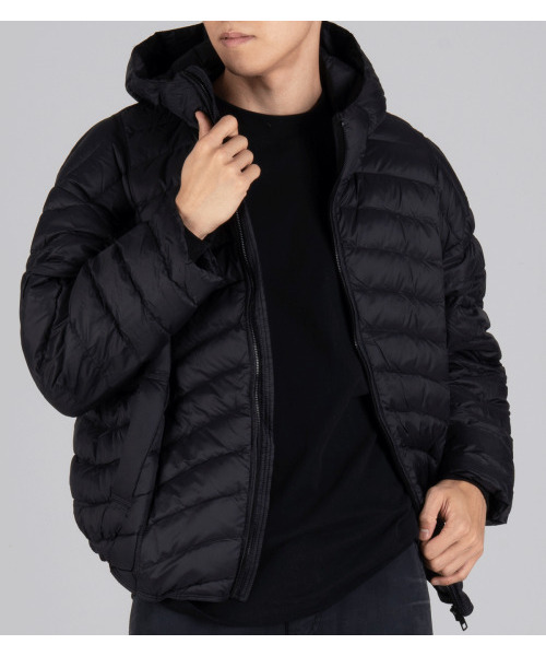 BUTTON SEOUL（ボタンソウル）の「[ダックダウン 80/20] オーバーサイズライトウェイトダックダウンパディングジャケット (ブラック)（ダウンジャケット/コート・メンズ・その他・MEDIUM/LARGE/X-LARGE）」の5枚目の写真