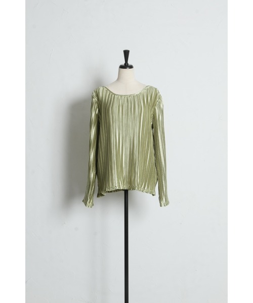 ARVELLIA(アルベリア)の「TEXURED SATIN TOP(Tシャツ/カットソー・レディース・グリーン/ブラック・M)」の19枚目の写真