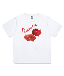 メルティングアップルプリント半袖Tシャツホワイト