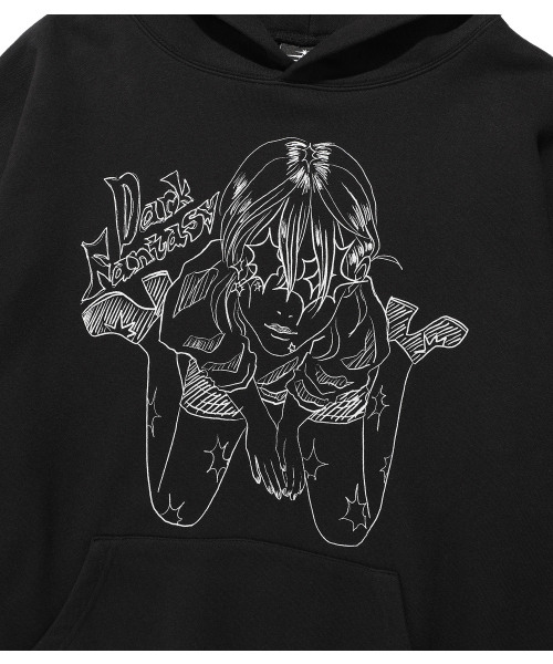 NICE GHOST CLUB(ナイスゴーストクラブ)の「DARK FANTASY GIRL HOODIE_BLACK(NG2FFUM407A)(パーカー・レディース・ブラック・SMALL/MEDIUM/LARGE)」の4枚目の写真