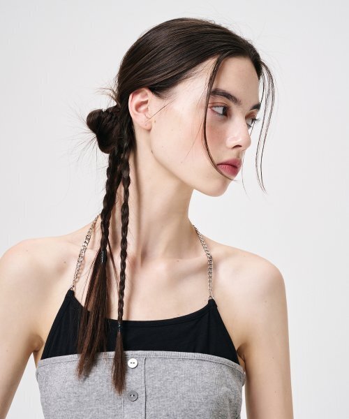ETMON(エトモン)の「Chain Layered Sleeveless Top, Grey(Tシャツ/カットソー・レディース・その他・FREE)」の3枚目の写真