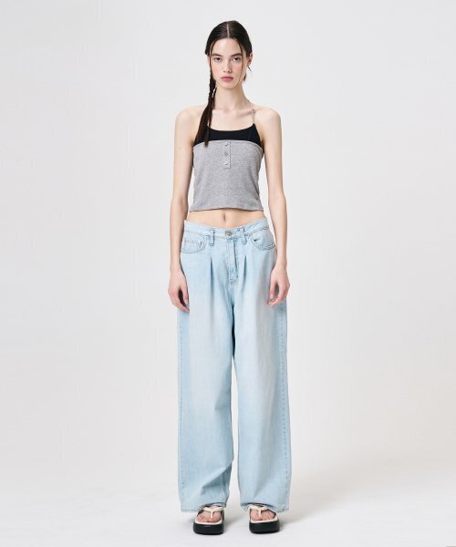 ETMON(エトモン)の「Chain Layered Sleeveless Top, Grey(Tシャツ/カットソー・レディース・その他・FREE)」の4枚目の写真
