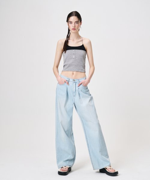 ETMON(エトモン)の「Chain Layered Sleeveless Top, Grey(Tシャツ/カットソー・レディース・その他・FREE)」の5枚目の写真