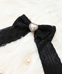 MA*RS（アメーバーマーズ）の「パールハートレースおりぼんブローチ（ブローチ/コサージュ）」