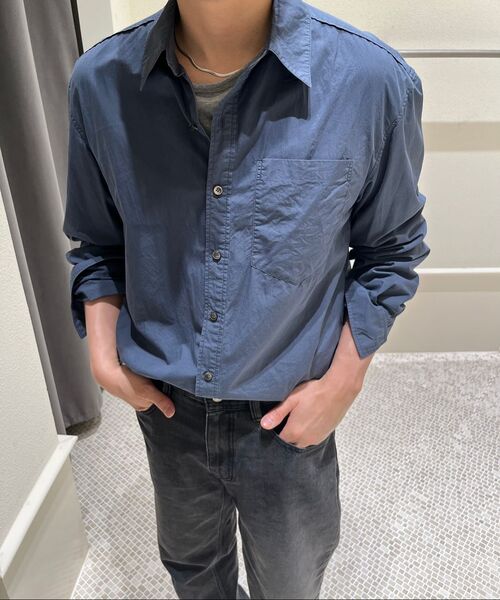 WINDER(ワインダー)の「アンバランスネックトップ - メランジグレー(Tシャツ/カットソー・メンズ・その他・MEDIUM/LARGE)」の2枚目の写真