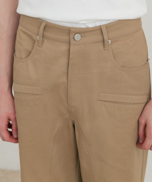 SSIN AND LEE（シンアンドリー）の「ロアンバイカーディテールコットンパンツベージュ（その他パンツ・メンズ・その他・MEDIUM/LARGE）」の3枚目の写真