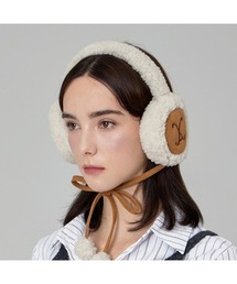 シープスキン UGG 刺繍ロゴイヤーマフ W SHEEPSKIN EMROIDERY EARMUFF