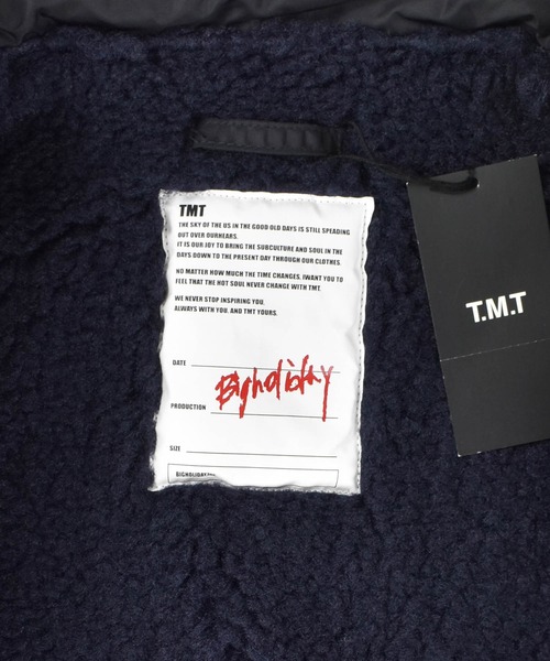 TMT(ティーエムティー)の「【TMT/ティーエムティー】BIG LOGO NYLON BOA JACKET(ブルゾン・メンズ・ベージュ/ブラック/バーガンディー・MEDIUM/LARGE)」の12枚目の写真