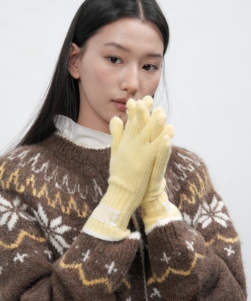 GENERAL IDEA】フィンガーホール・ニット手袋 / FINGERHOLE LACE KNIT