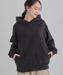 Cutie Blonde | 【洗濯機可】ポケット付きが嬉しい ケミカル加工フーディ―(パーカー)