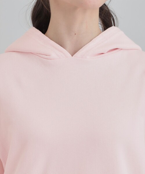 Cutie Blonde(キューティーブロンド)の「【洗濯機可】ポケット付きが嬉しい ケミカル加工フーディ―(パーカー・レディース・ダークグレー/ピンク・00)」の6枚目の写真