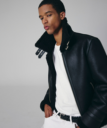 MAISON MASTER（メゾン マスター）の「M プレミアムバッファロームートン ブラック（ムートンコート）」