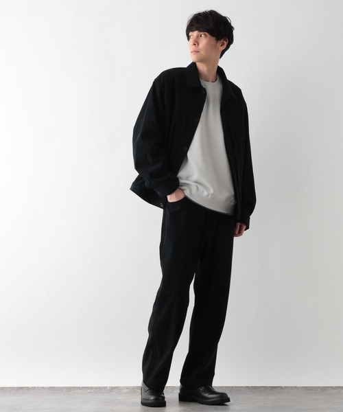 GLOBAL WORK（グローバルワーク）の「配色ライン裏フリースプルオーバー/611143（Tシャツ/カットソー・メンズ・ブルー系その他4/ホワイト/チャコールグレー/ダークブラウン・LARGE/MEDIUM/X-LARGE/SMALL）」の5枚目の写真