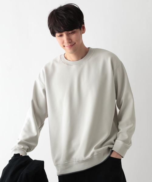 GLOBAL WORK（グローバルワーク）の「配色ライン裏フリースプルオーバー/611143（Tシャツ/カットソー・メンズ・ブルー系その他4/ホワイト/チャコールグレー/ダークブラウン・LARGE/MEDIUM/X-LARGE/SMALL）」の6枚目の写真