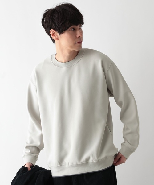 GLOBAL WORK（グローバルワーク）の「配色ライン裏フリースプルオーバー/611143（Tシャツ/カットソー・メンズ・ブルー系その他4/ホワイト/チャコールグレー/ダークブラウン・LARGE/MEDIUM/X-LARGE/SMALL）」の7枚目の写真