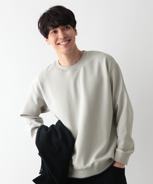 GLOBAL WORK（グローバルワーク）の「配色ライン裏フリースプルオーバー/611143（Tシャツ/カットソー・メンズ・ブルー系その他4/ホワイト/チャコールグレー/ダークブラウン・LARGE/MEDIUM/X-LARGE/SMALL）」の8枚目の写真