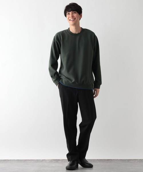 GLOBAL WORK（グローバルワーク）の「配色ライン裏フリースプルオーバー/611143（Tシャツ/カットソー・メンズ・ブルー系その他4/ホワイト/チャコールグレー/ダークブラウン・LARGE/MEDIUM/X-LARGE/SMALL）」の9枚目の写真