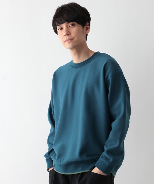 GLOBAL WORK（グローバルワーク）の「配色ライン裏フリースプルオーバー/611143（Tシャツ/カットソー・メンズ・ブルー系その他4/ホワイト/チャコールグレー/ダークブラウン・LARGE/MEDIUM/X-LARGE/SMALL）」の21枚目の写真