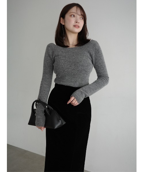 anuans（アニュアンス）の「ベルベットナロースカート（スカート・レディース・ブラウン/ブラック・SMALL/MEDIUM）」の19枚目の写真