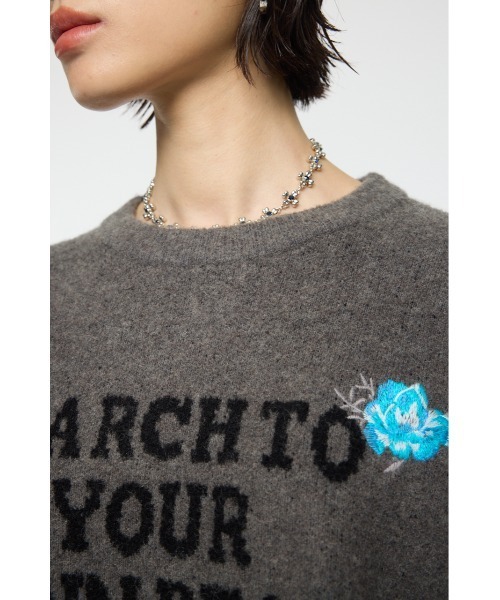 MOUSSY(マウジー)の「FLORAL PATCH JACQUARD セーター(ニット/セーター・レディース・ブラウン/チャコールグレー・FREE)」の12枚目の写真