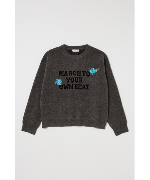 MOUSSY(マウジー)の「FLORAL PATCH JACQUARD セーター(ニット/セーター・レディース・ブラウン/チャコールグレー・FREE)」の16枚目の写真