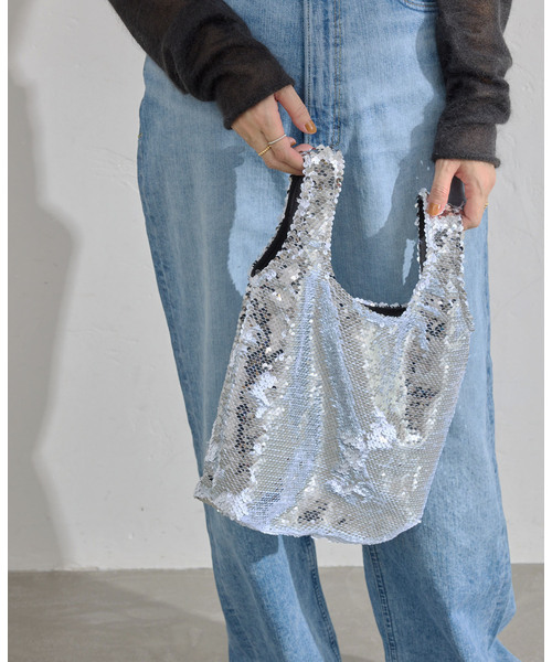 IENA（イエナ）の「MALUS/マリュス Sequins mini bag バッグ MSG-021（ハンドバッグ・レディース・ホワイト/ブラウン・FREE）」の12枚目の写真