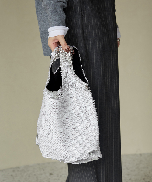 IENA（イエナ）の「MALUS/マリュス Sequins mini bag バッグ MSG-021（ハンドバッグ・レディース・ホワイト/ブラウン・FREE）」の15枚目の写真