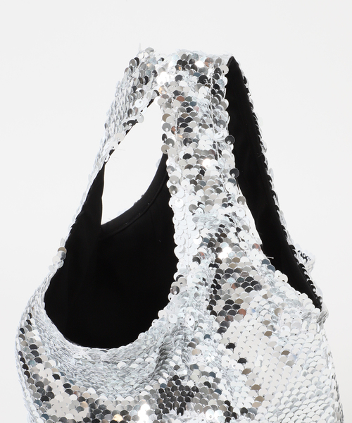 IENA（イエナ）の「MALUS/マリュス Sequins mini bag バッグ MSG-021（ハンドバッグ・レディース・ホワイト/ブラウン・FREE）」の5枚目の写真